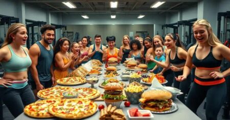 Pegadinha do Banquete em Academia: Rindo com Exercícios